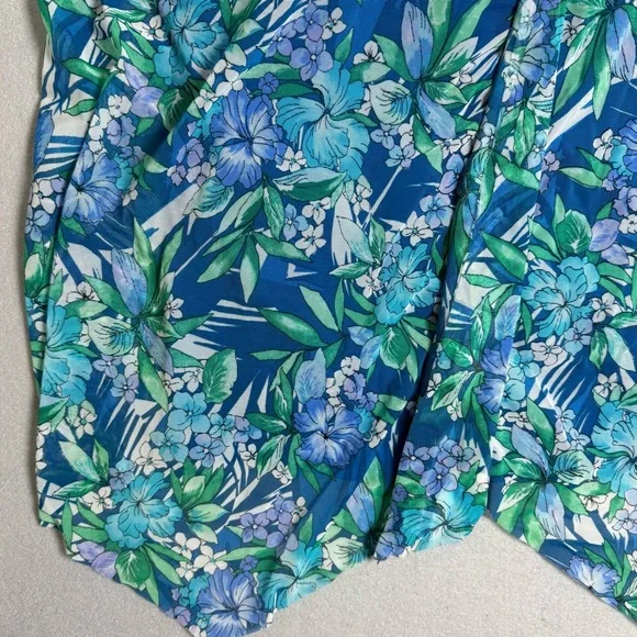 Fit 4 U Blue Floral Size 22W Tummy Control  Bikini Top - Picture 2 of 7